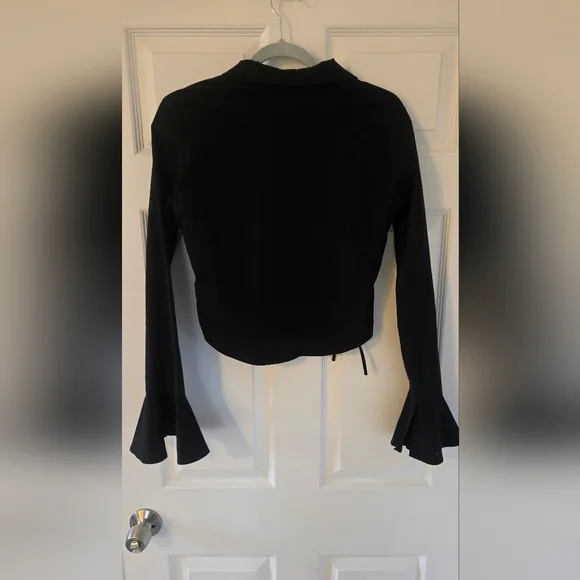 NWT Delias x Dolls Kill Rare Moment Black Collard Top - Picture 2 of 5